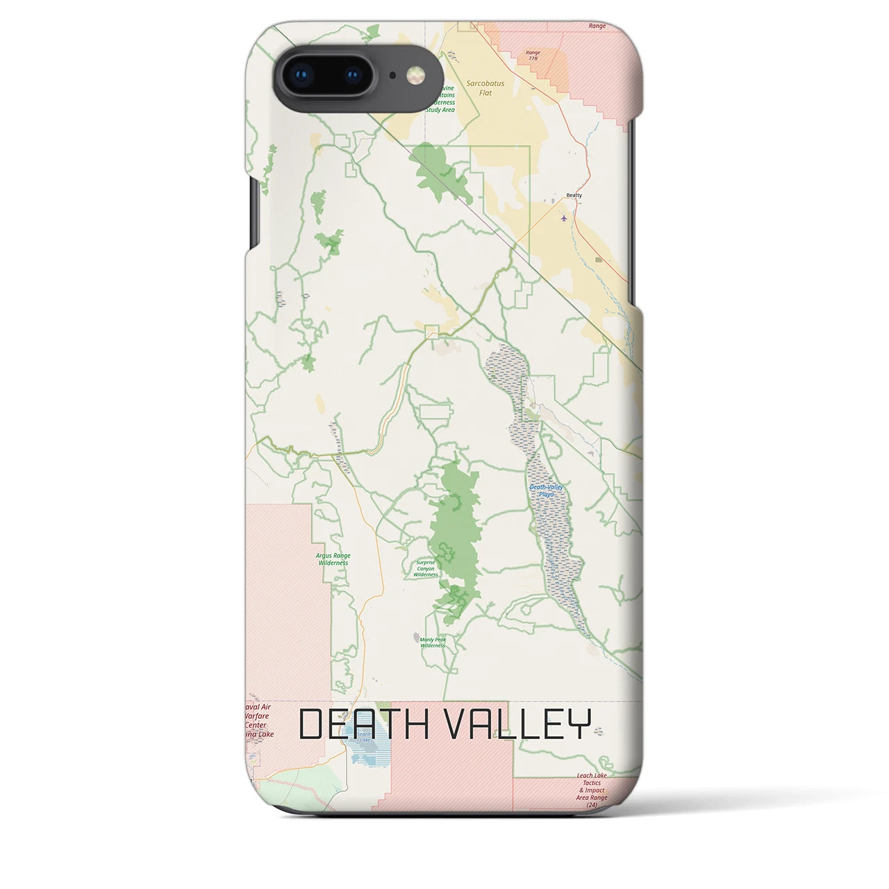 【デスヴァレー(アメリカ)】地図柄iPhoneケース(バックカバータイプ)