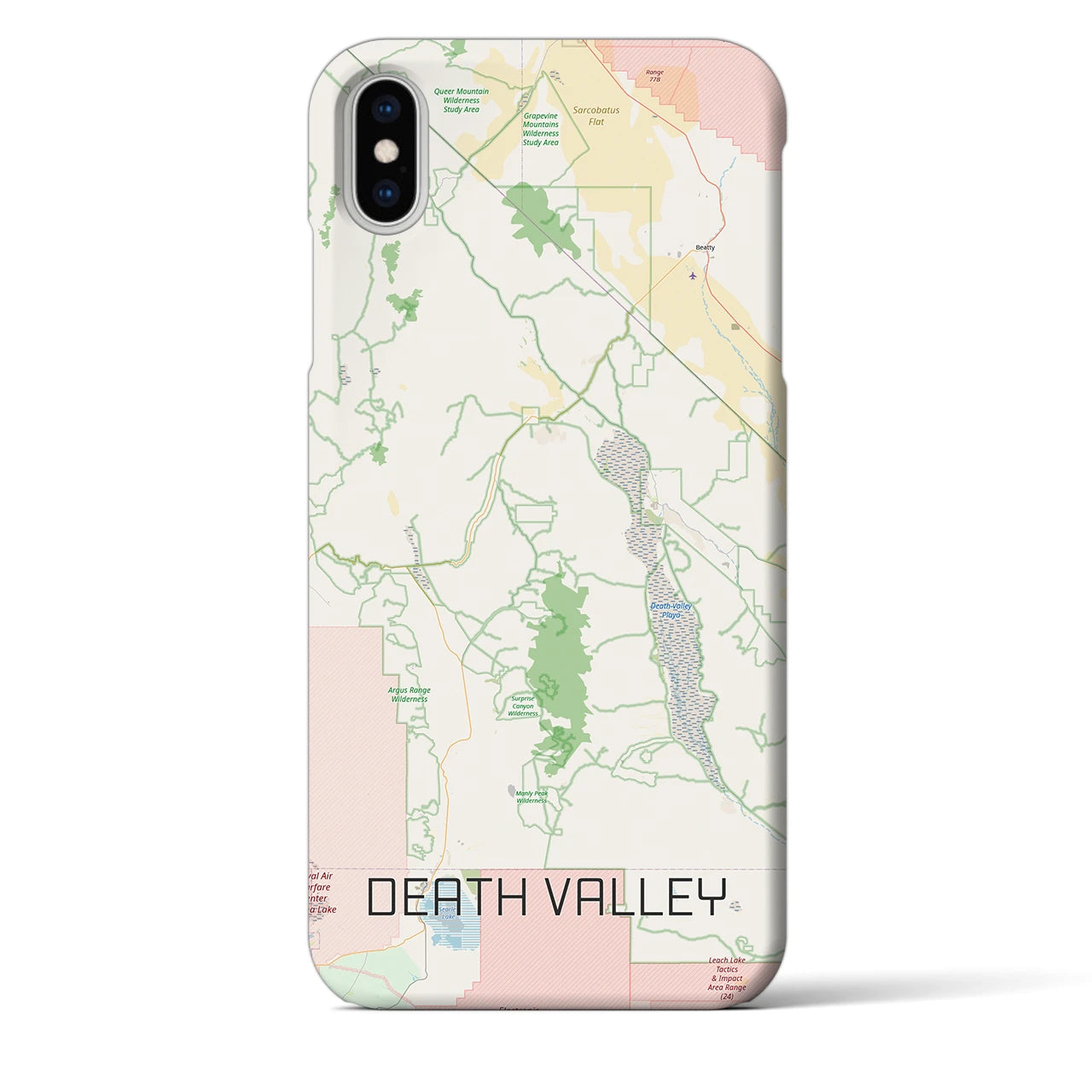 【デスヴァレー(アメリカ)】地図柄iPhoneケース(バックカバータイプ)