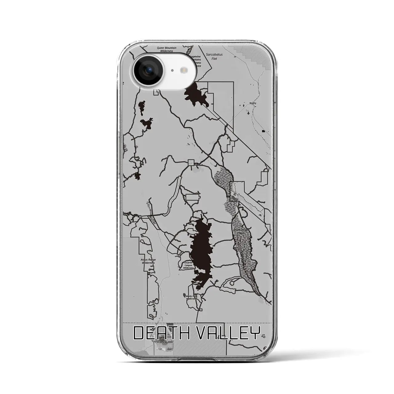 【デスヴァレー(アメリカ)】地図柄iPhoneケース(クリアタイプ)