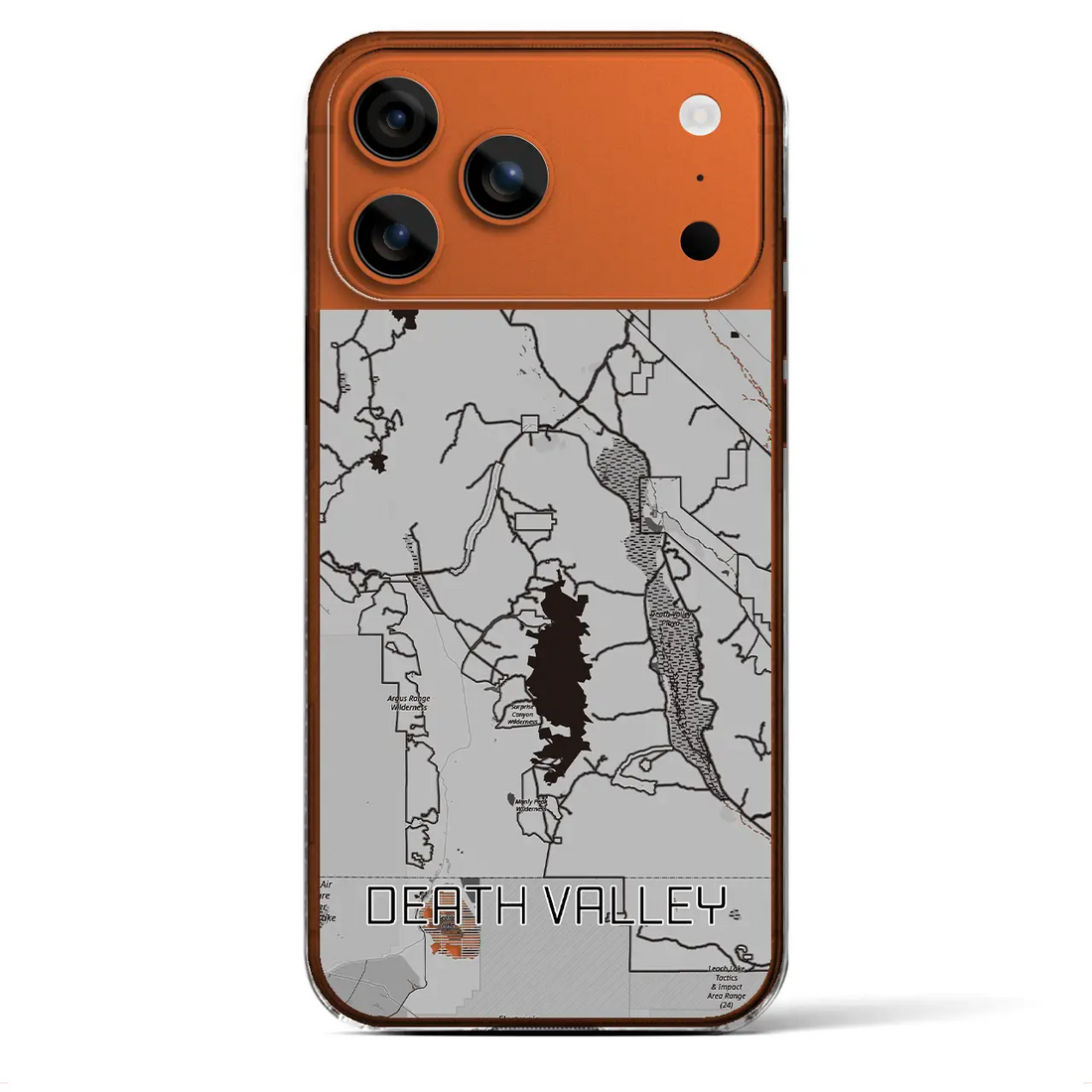 【デスヴァレー(アメリカ)】地図柄iPhoneケース(クリアタイプ)