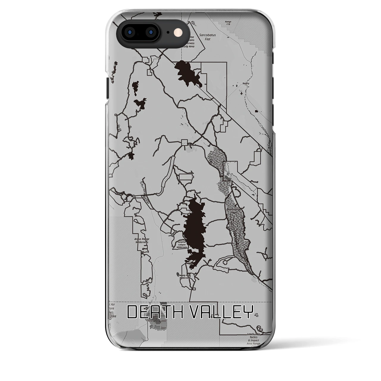 【デスヴァレー(アメリカ)】地図柄iPhoneケース(クリアタイプ)