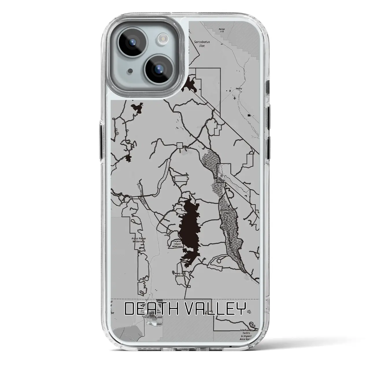 【デスヴァレー(アメリカ)】地図柄iPhoneケース(MagSafeタイプ)