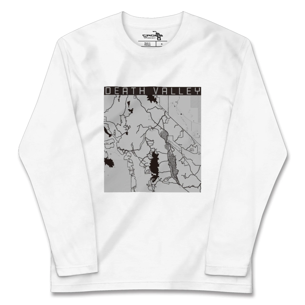 【デスヴァレー(アメリカ)】地図柄ロングスリーブTシャツ