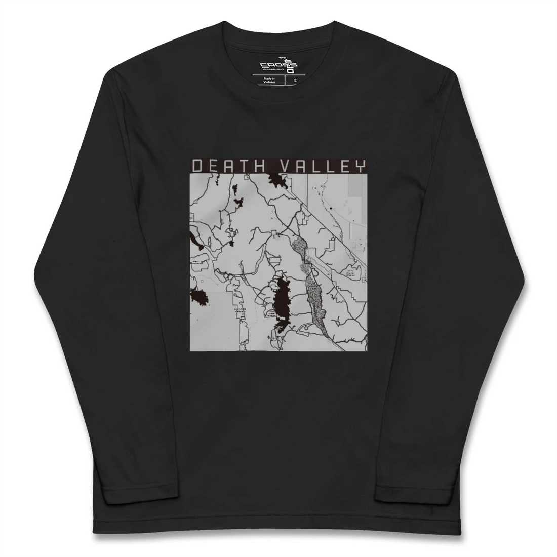 【デスヴァレー(アメリカ)】地図柄ロングスリーブTシャツ