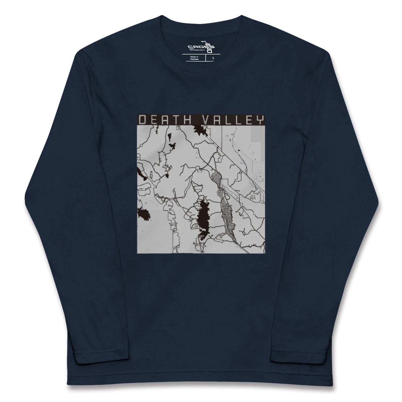 【デスヴァレー(アメリカ)】地図柄ロングスリーブTシャツ