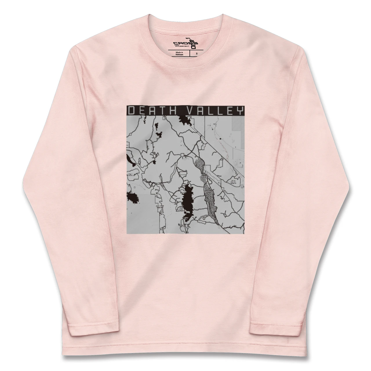 【デスヴァレー(アメリカ)】地図柄ロングスリーブTシャツ