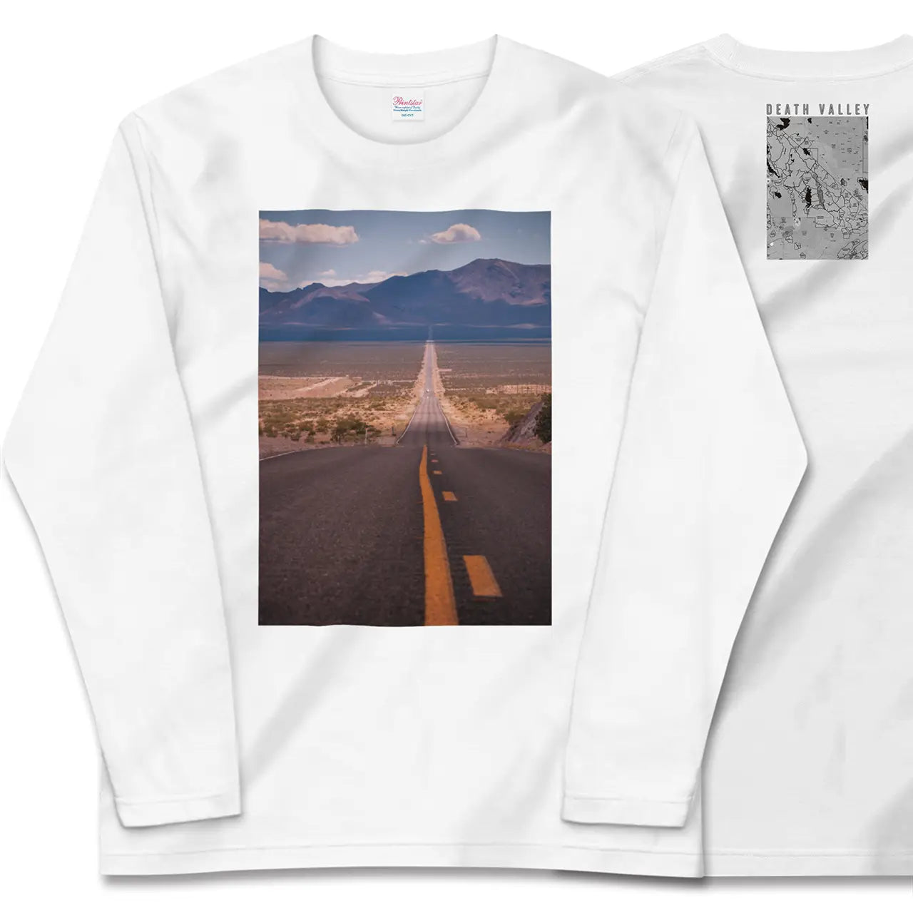 【デスヴァレー(アメリカ)】Map World ロングスリーブTシャツ