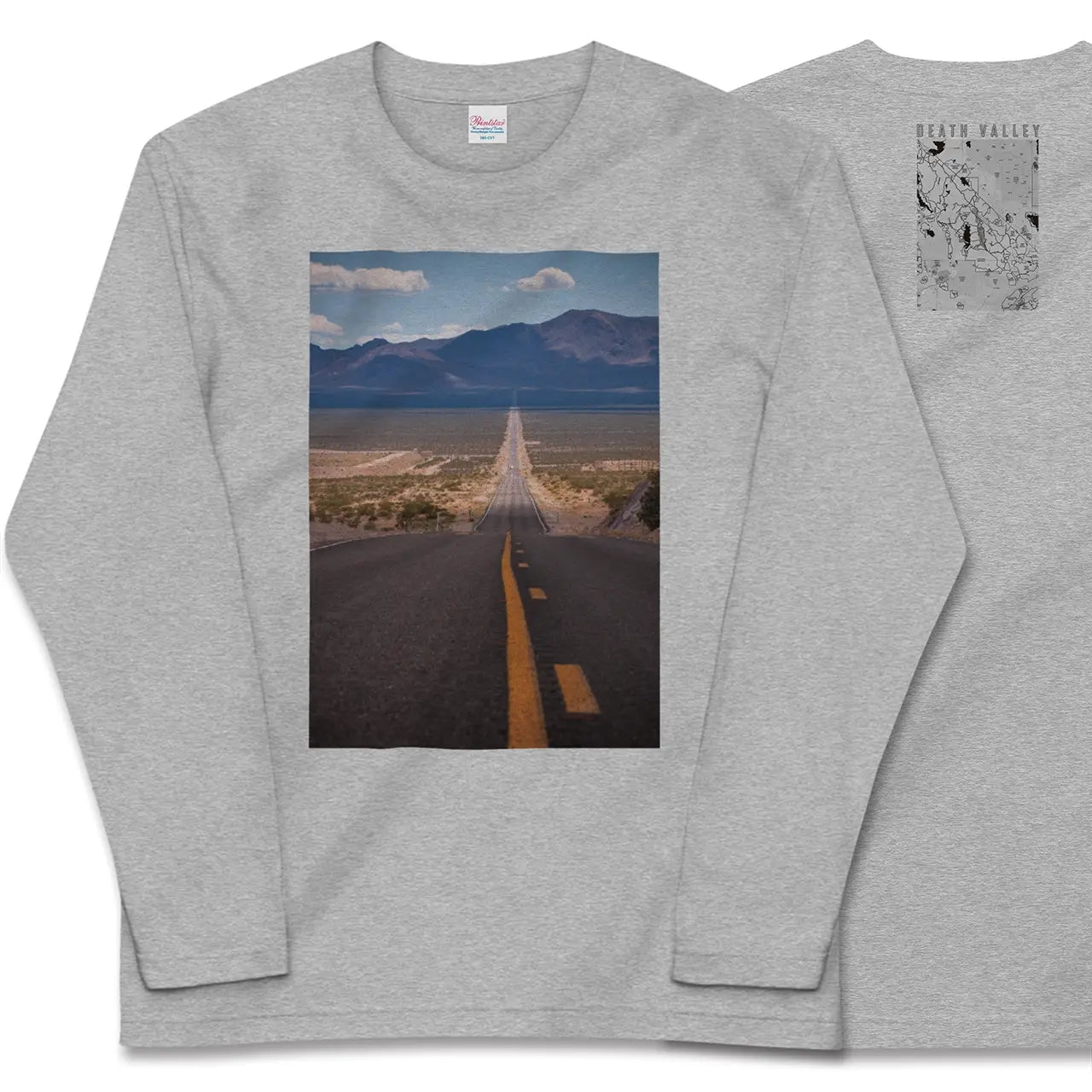 【デスヴァレー(アメリカ)】Map World ロングスリーブTシャツ