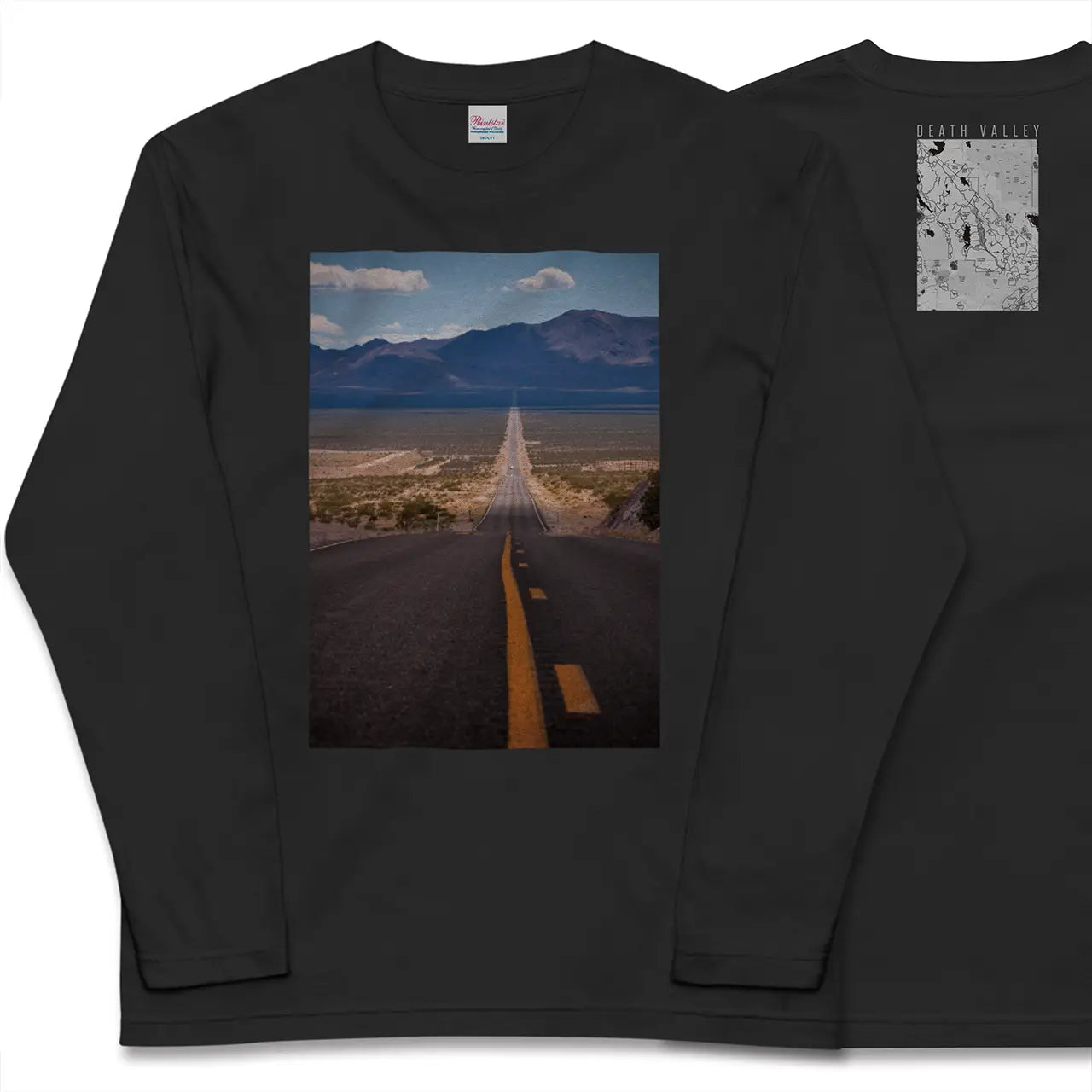 【デスヴァレー(アメリカ)】Map World ロングスリーブTシャツ