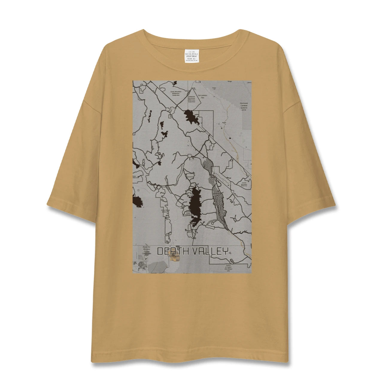 【デスヴァレー(アメリカ)】地図柄ビッグシルエットTシャツ