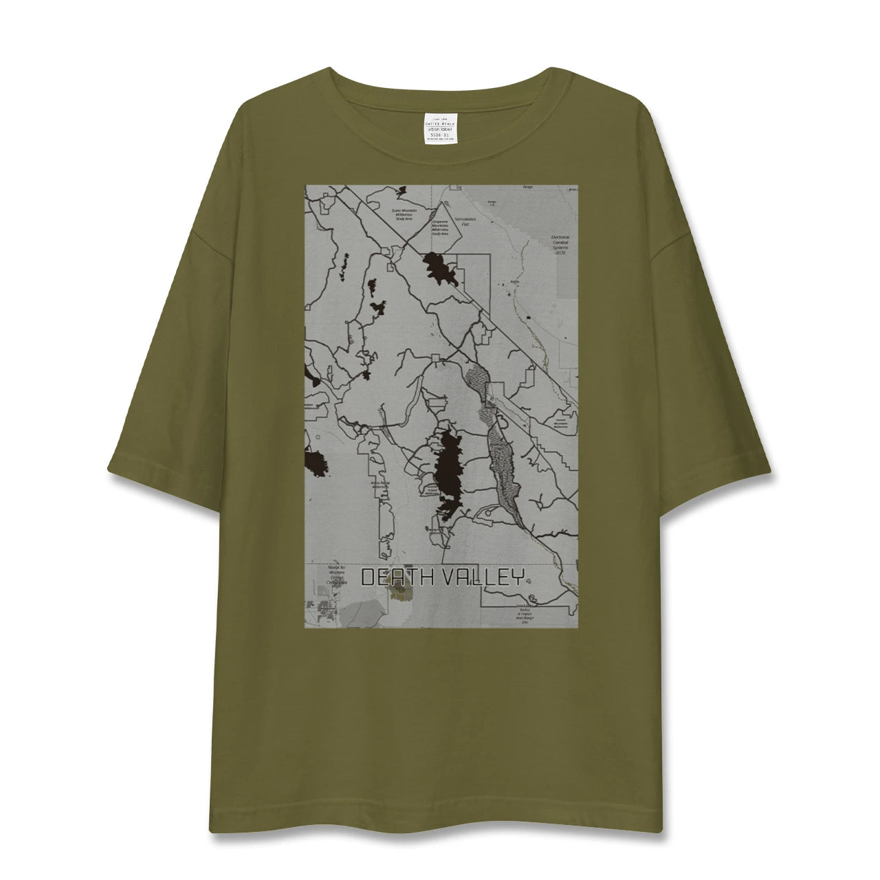 【デスヴァレー(アメリカ)】地図柄ビッグシルエットTシャツ