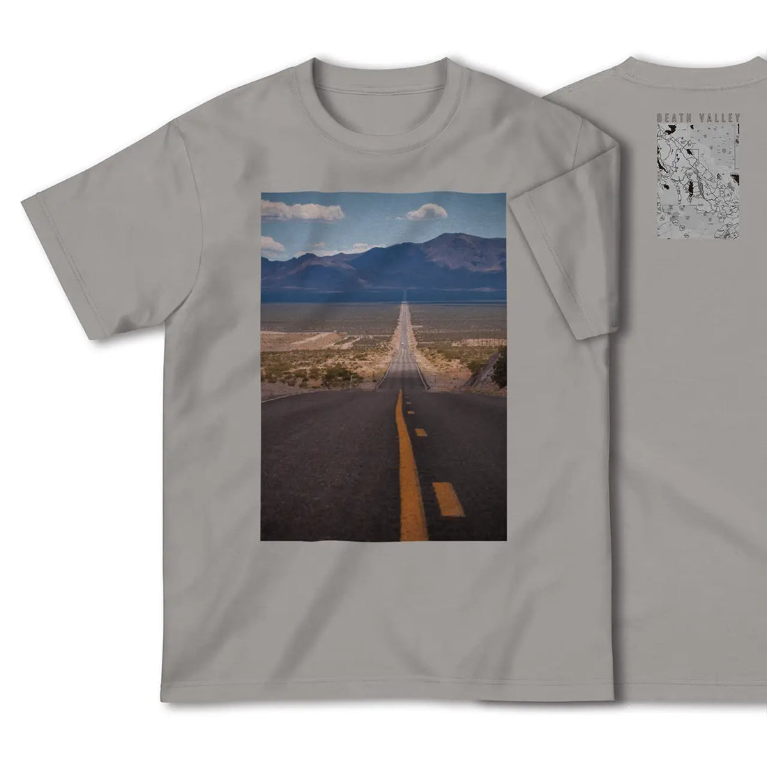 【デスヴァレー(アメリカ)】Map World ハイクオリティTシャツ