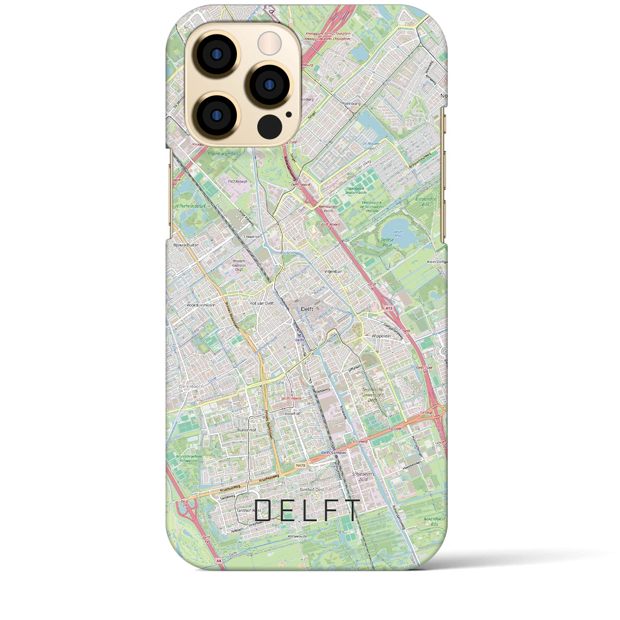 【デルフト(オランダ)】地図柄iPhoneケース(バックカバータイプ)
