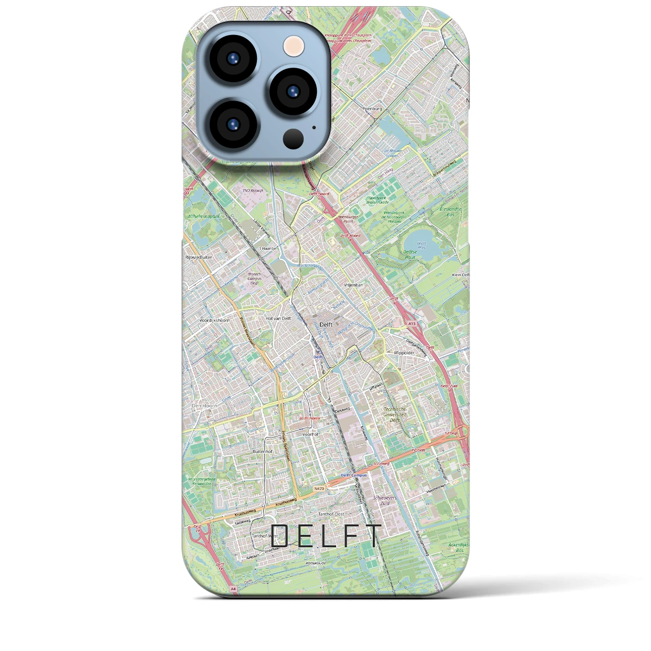 【デルフト(オランダ)】地図柄iPhoneケース(バックカバータイプ)