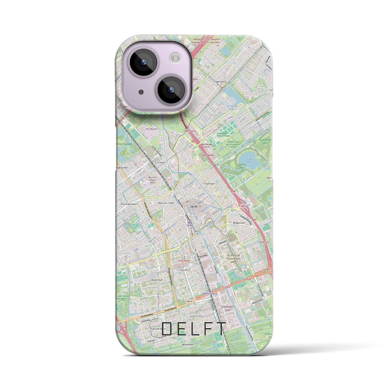 【デルフト(オランダ)】地図柄iPhoneケース(バックカバータイプ)