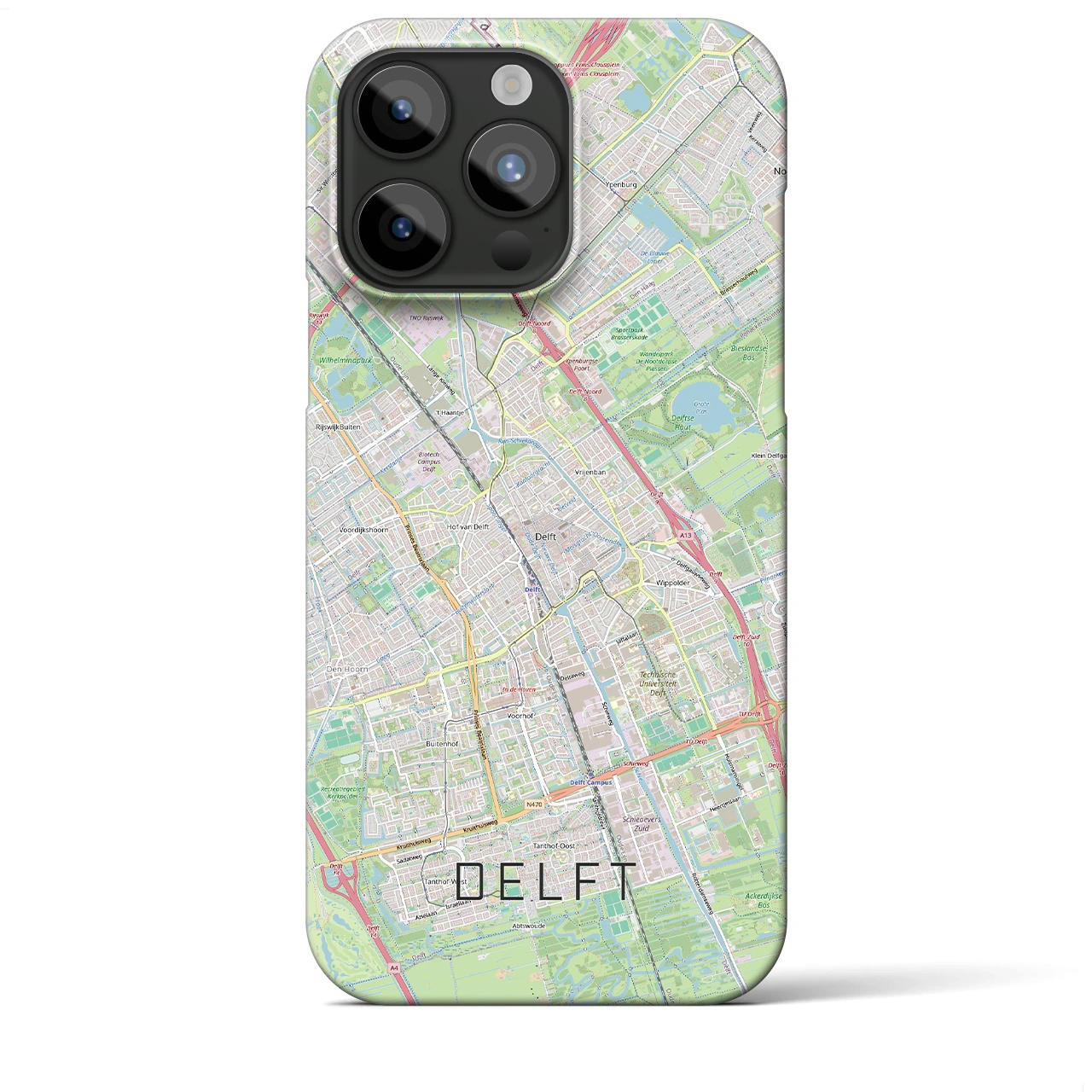 【デルフト(オランダ)】地図柄iPhoneケース(バックカバータイプ)