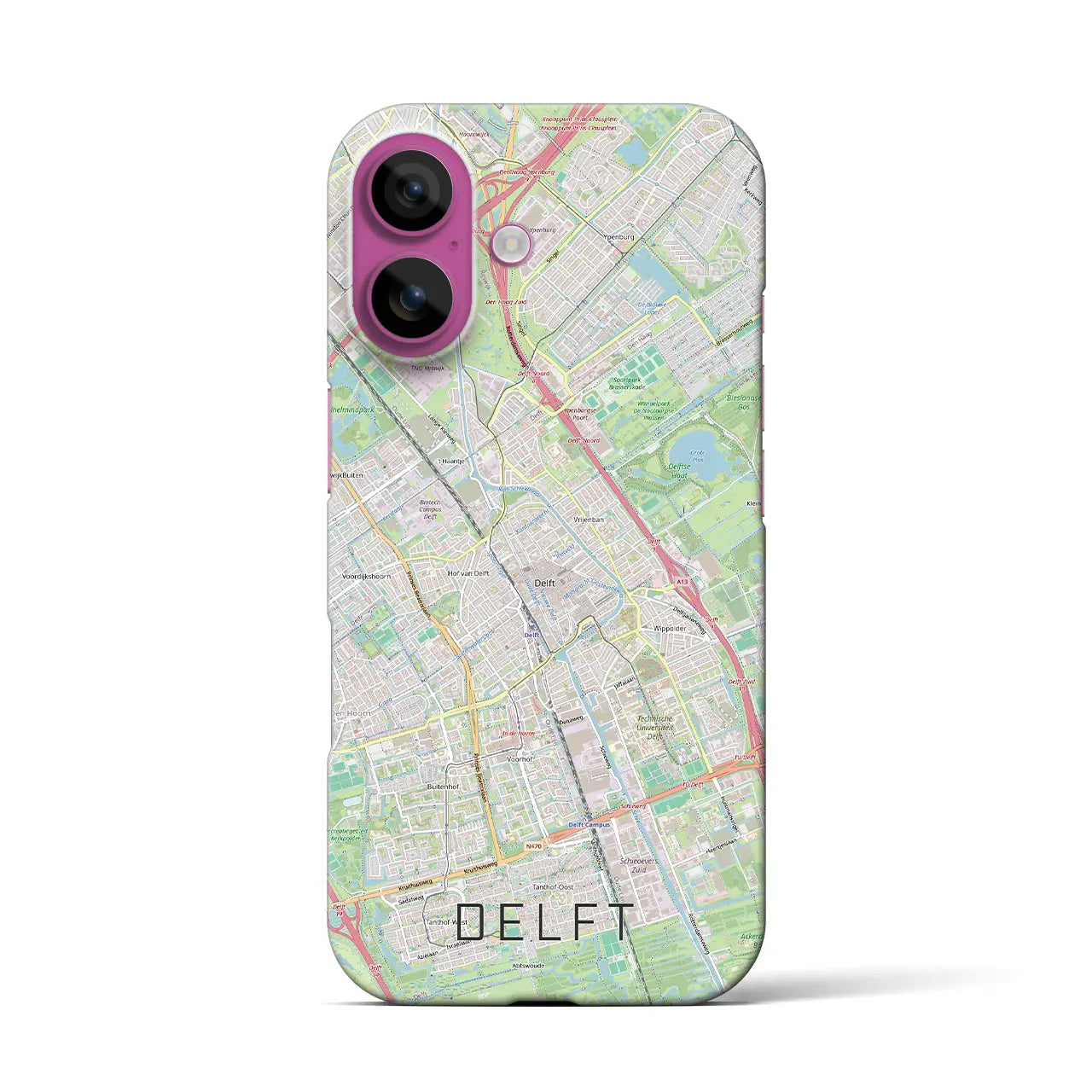 【デルフト(オランダ)】地図柄iPhoneケース(バックカバータイプ)
