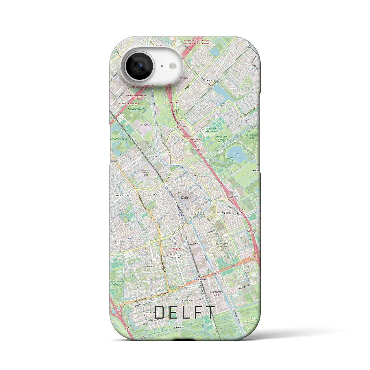 【デルフト(オランダ)】地図柄iPhoneケース(バックカバータイプ)