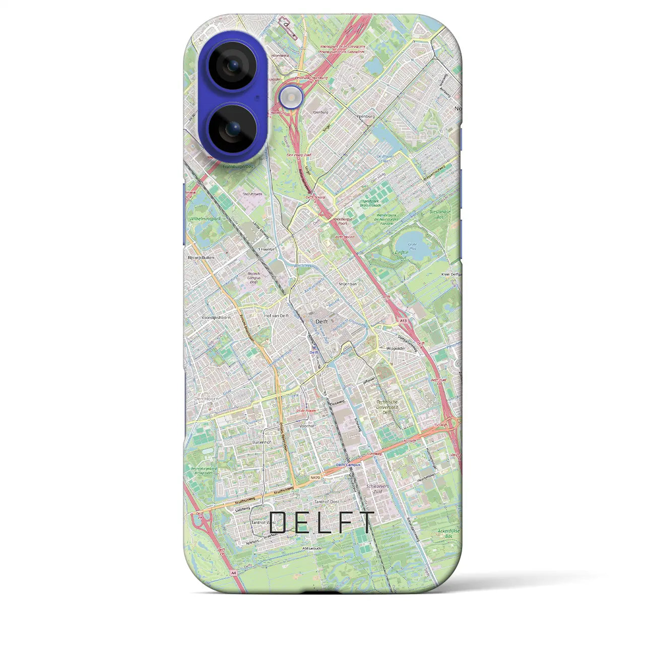 【デルフト(オランダ)】地図柄iPhoneケース(バックカバータイプ)
