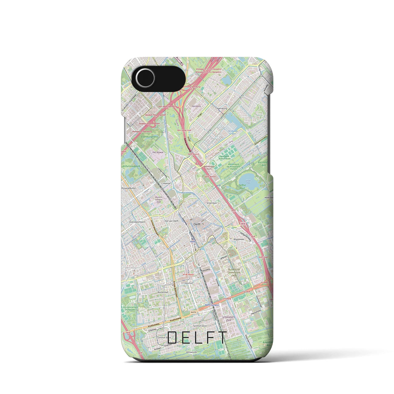 【デルフト(オランダ)】地図柄iPhoneケース(バックカバータイプ)