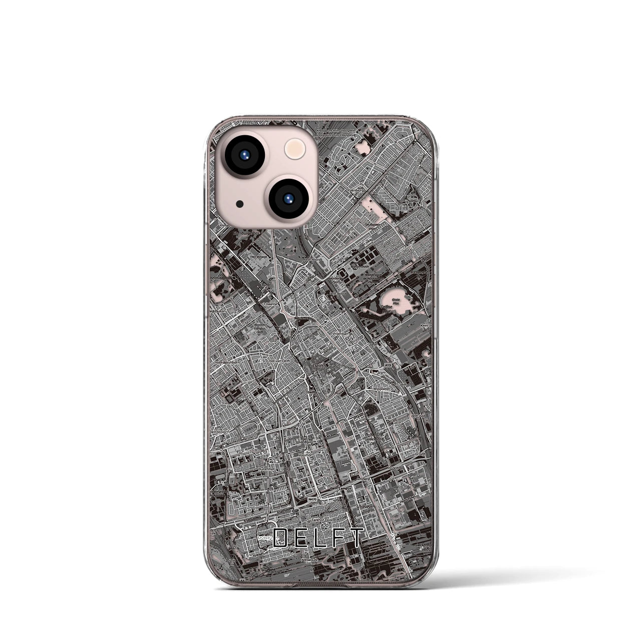 【デルフト(オランダ)】地図柄iPhoneケース(クリアタイプ)