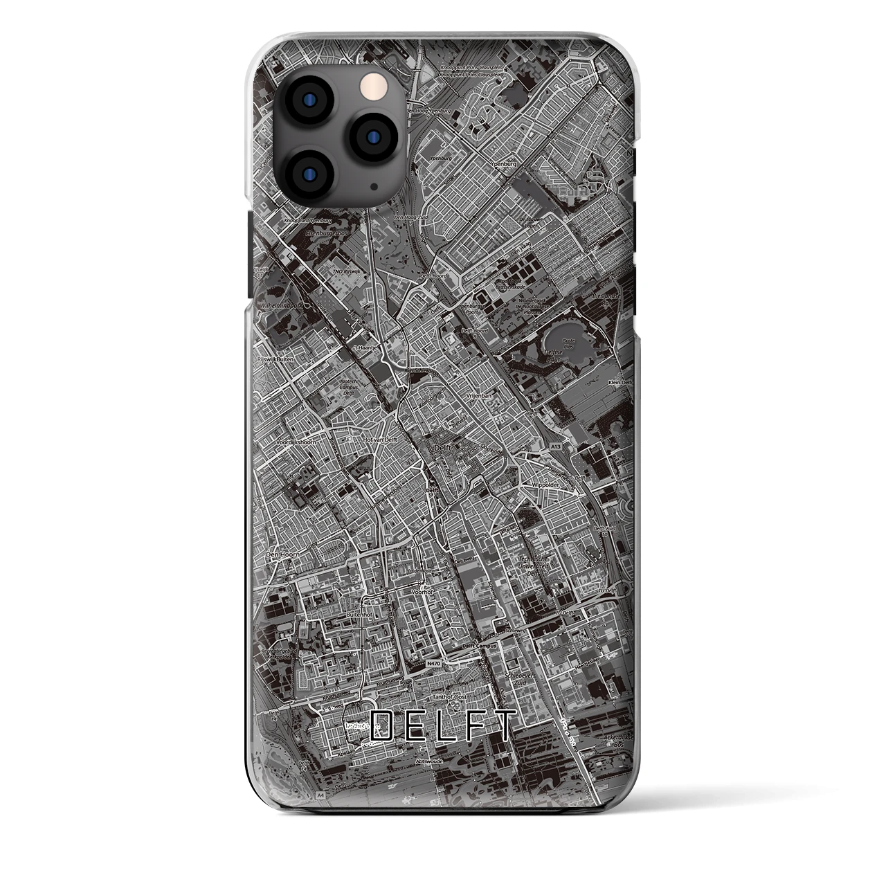 【デルフト(オランダ)】地図柄iPhoneケース(クリアタイプ)