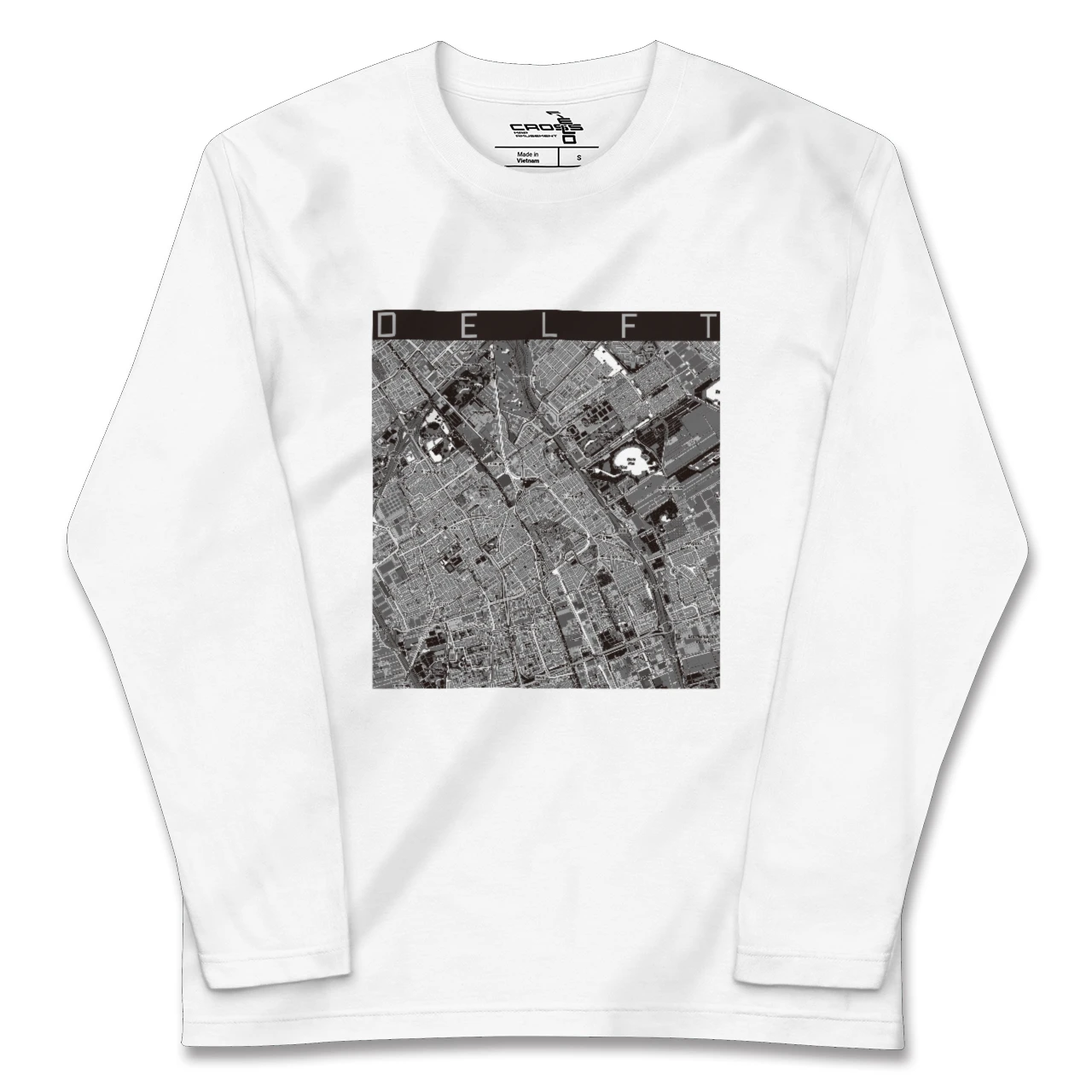【デルフト(オランダ)】地図柄ロングスリーブTシャツ
