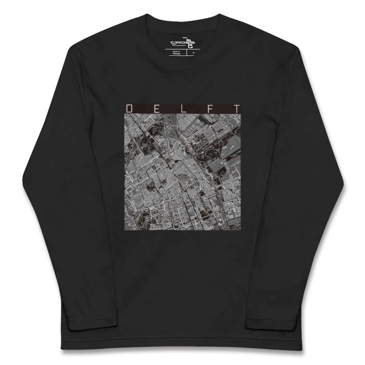 【デルフト(オランダ)】地図柄ロングスリーブTシャツ