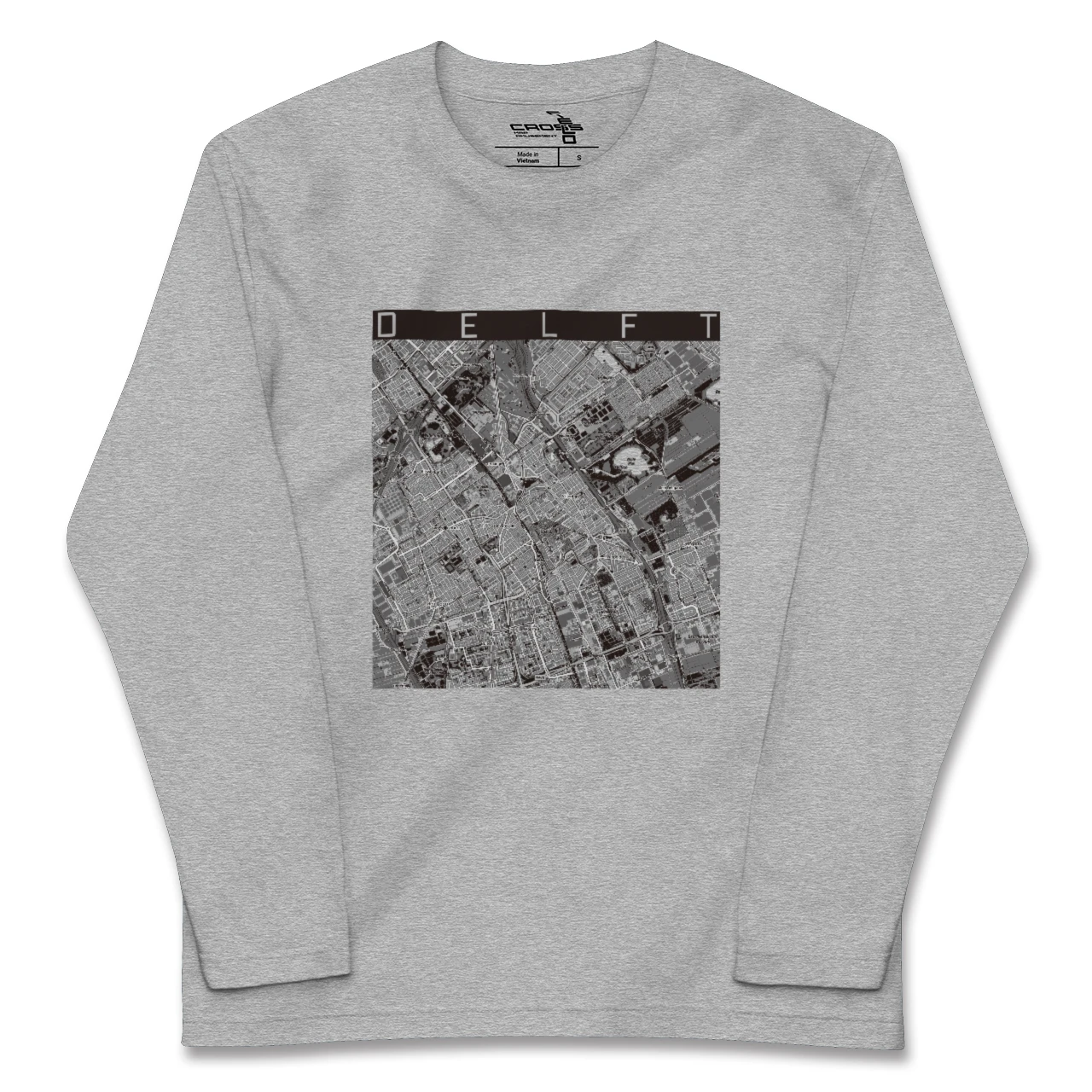【デルフト(オランダ)】地図柄ロングスリーブTシャツ