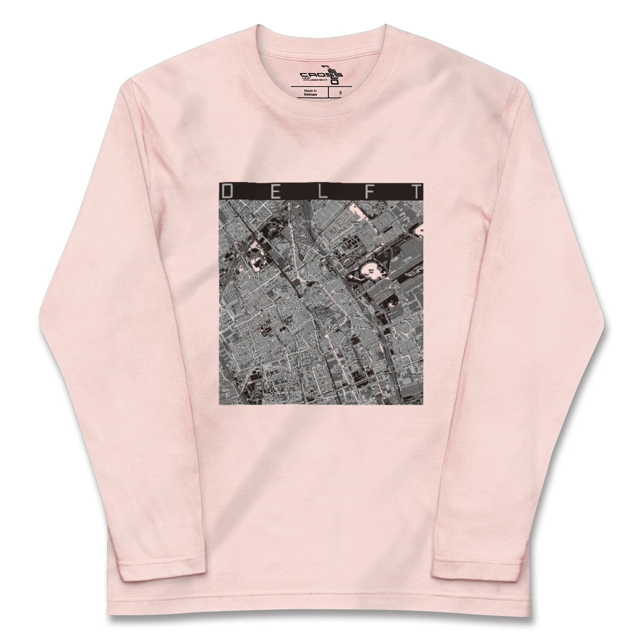 【デルフト(オランダ)】地図柄ロングスリーブTシャツ