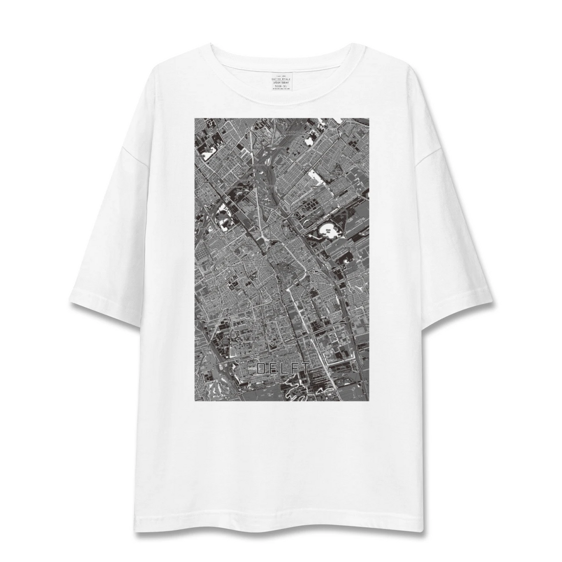 【デルフト(オランダ)】地図柄ビッグシルエットTシャツ
