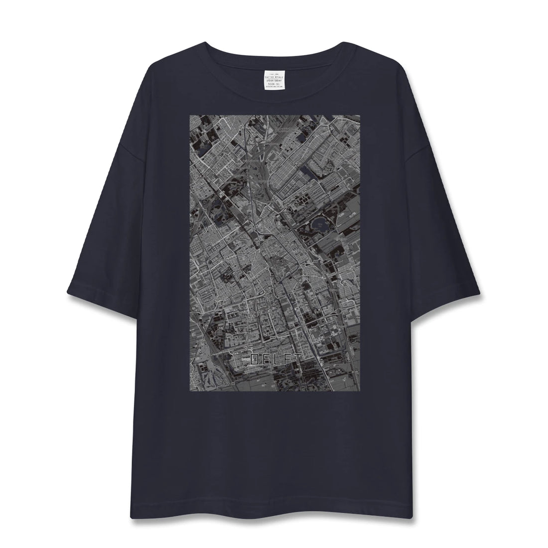 【デルフト(オランダ)】地図柄ビッグシルエットTシャツ