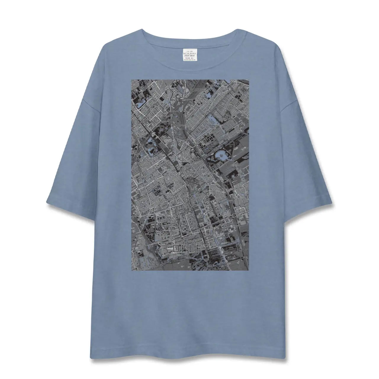 【デルフト(オランダ)】地図柄ビッグシルエットTシャツ