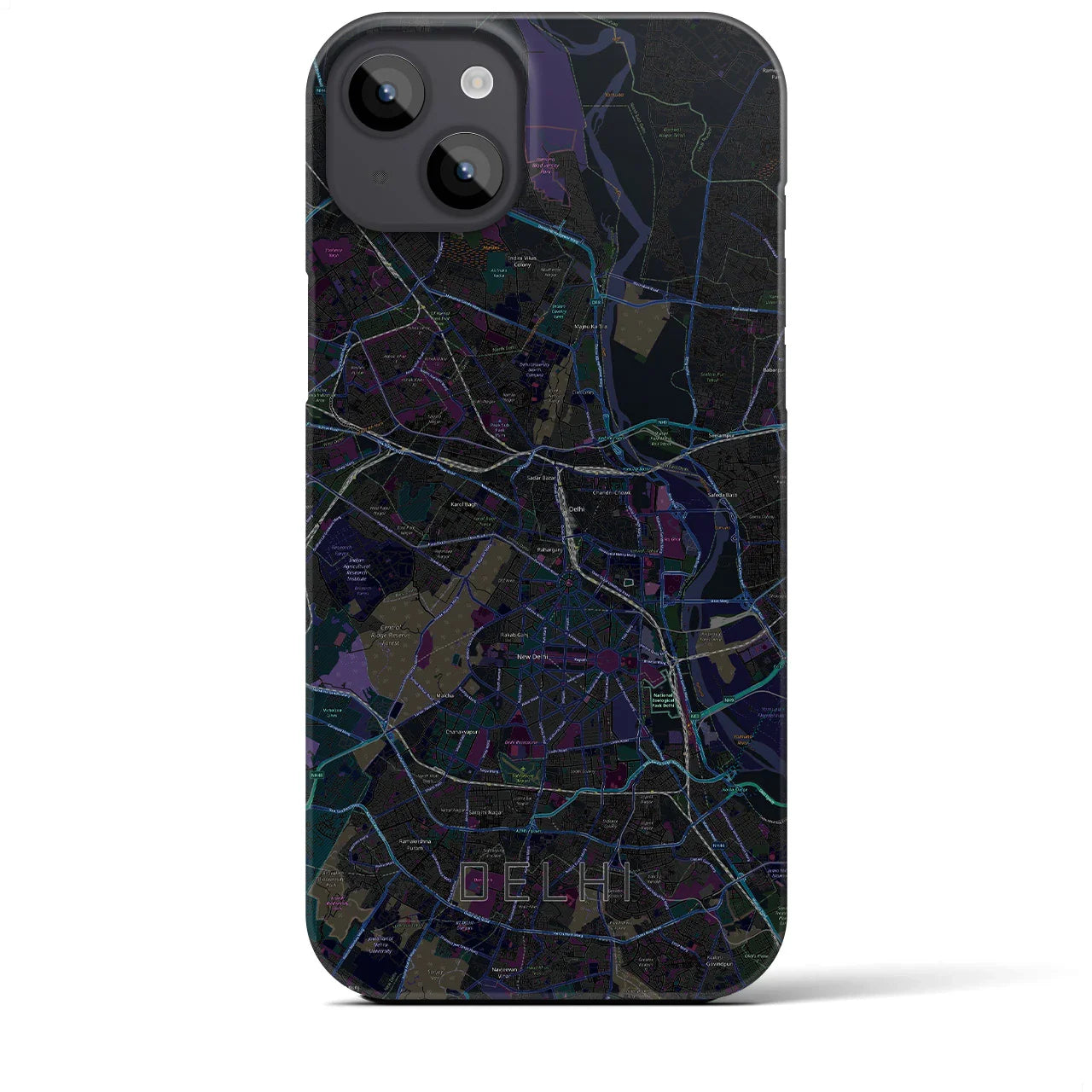 【デリー(インド)】地図柄iPhoneケース(バックカバータイプ)