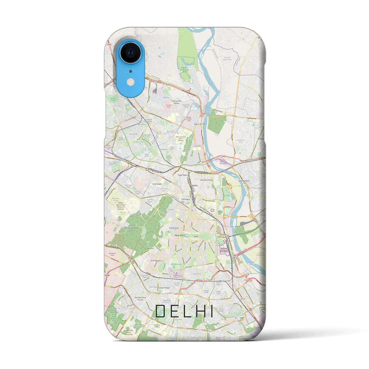 【デリー(インド)】地図柄iPhoneケース(バックカバータイプ)