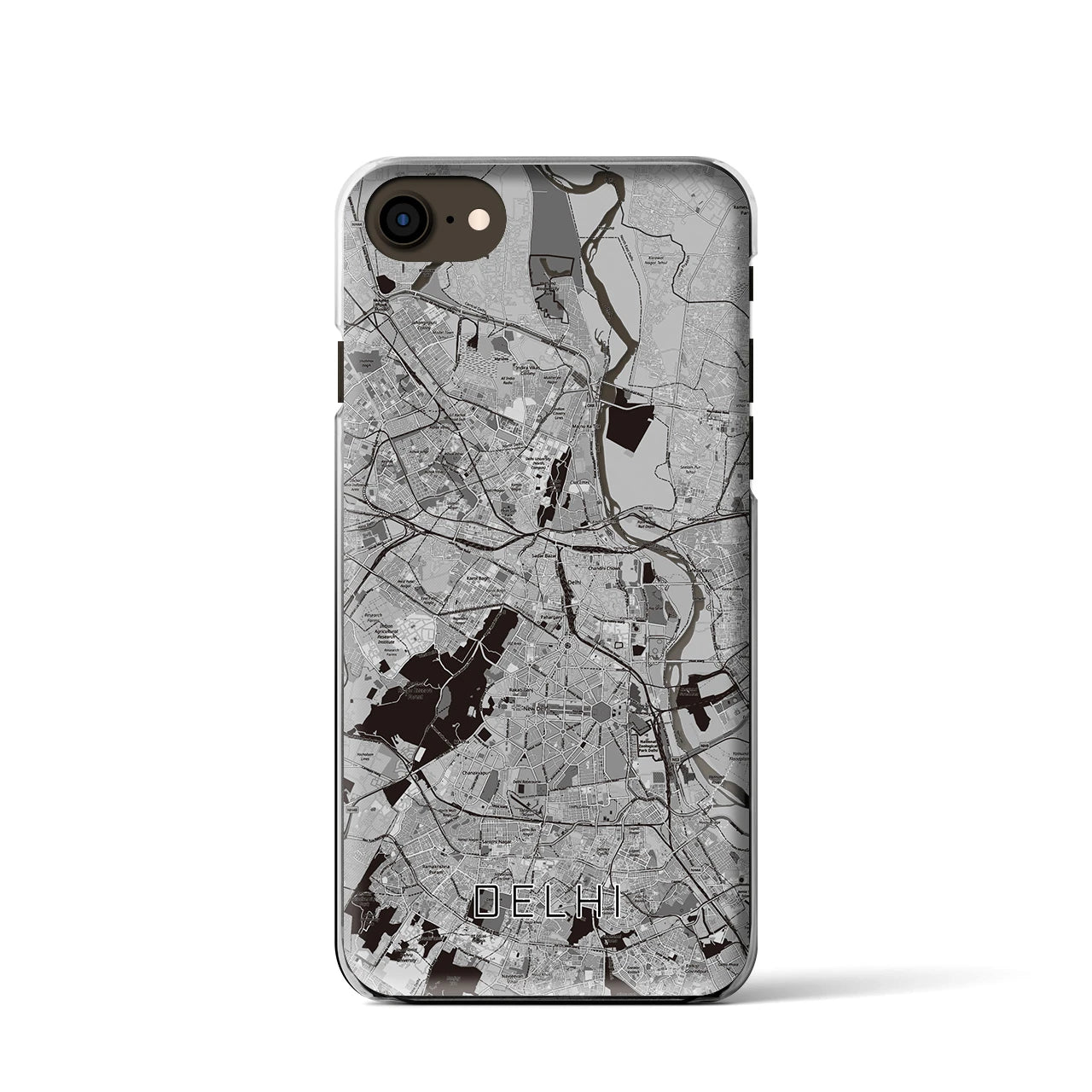 【デリー(インド)】地図柄iPhoneケース(クリアタイプ)