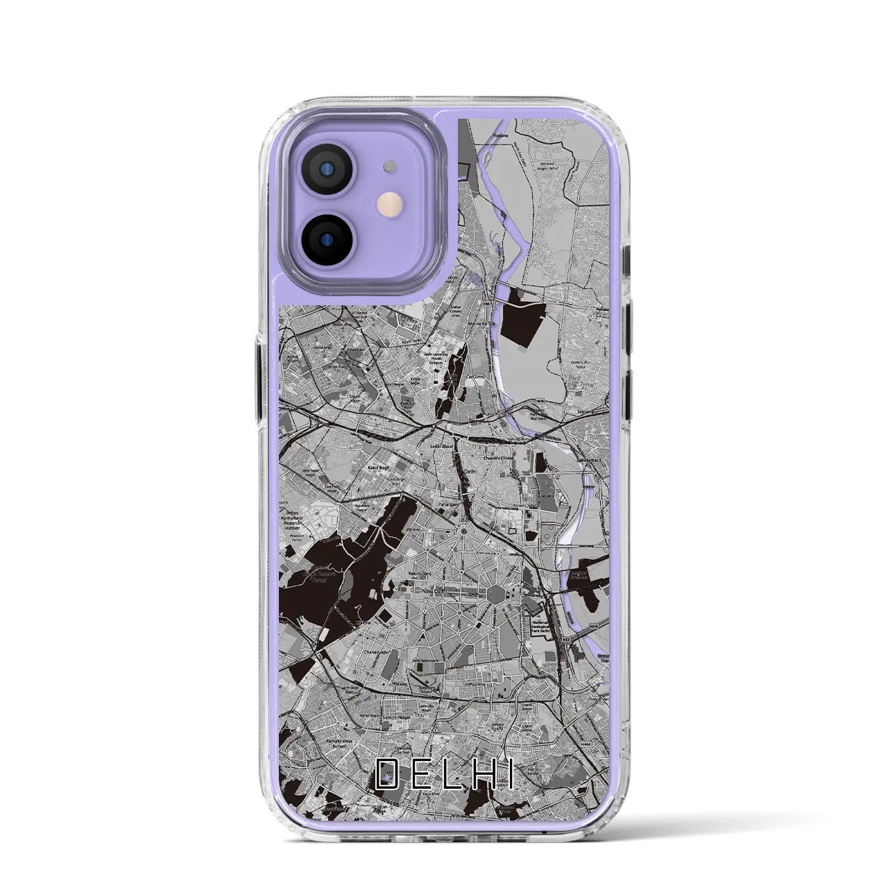 【デリー(インド)】地図柄iPhoneケース(MagSafeタイプ)
