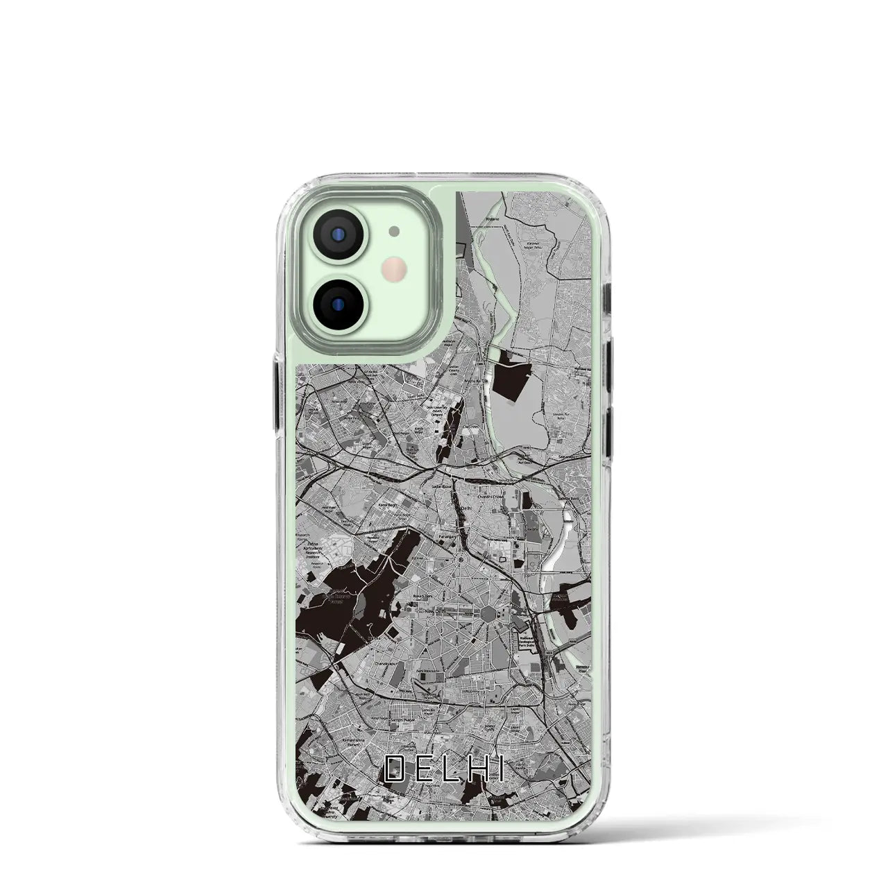 【デリー(インド)】地図柄iPhoneケース(MagSafeタイプ)