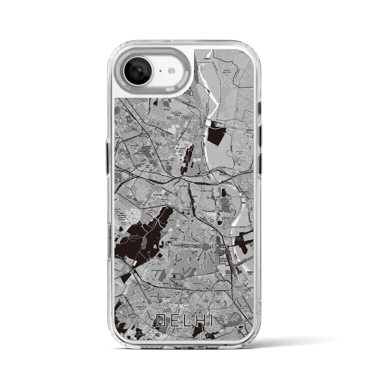 【デリー(インド)】地図柄iPhoneケース(MagSafeタイプ)