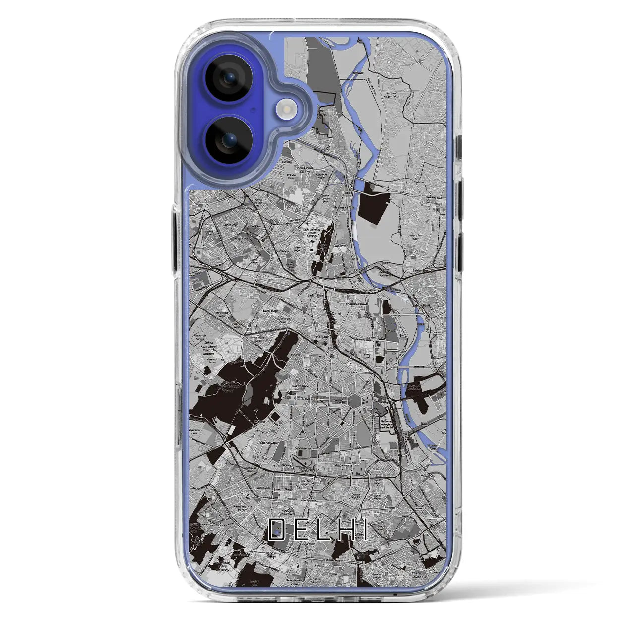 【デリー(インド)】地図柄iPhoneケース(MagSafeタイプ)