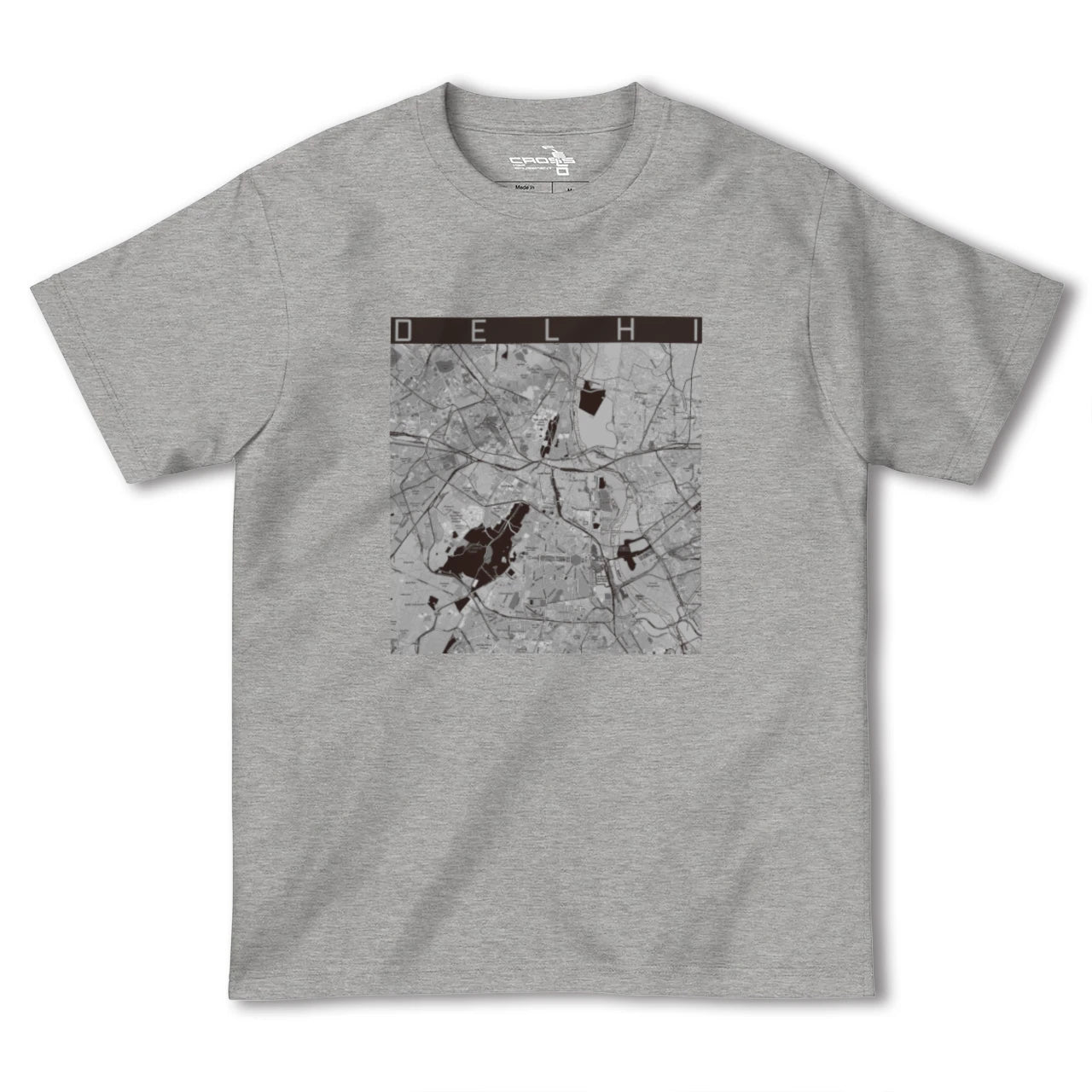 【デリー(インド)】地図柄ヘビーウェイトTシャツ