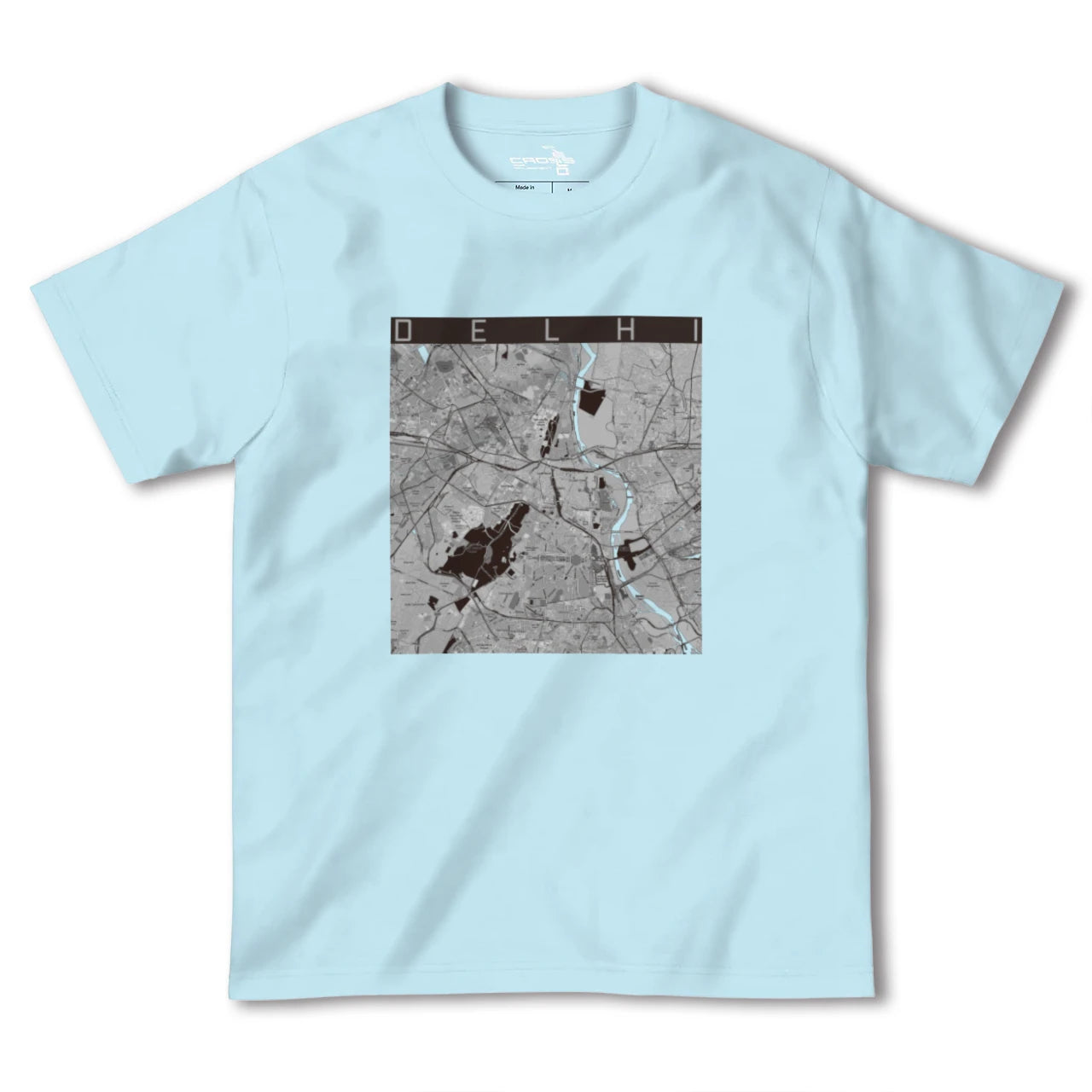 【デリー(インド)】地図柄ヘビーウェイトTシャツ