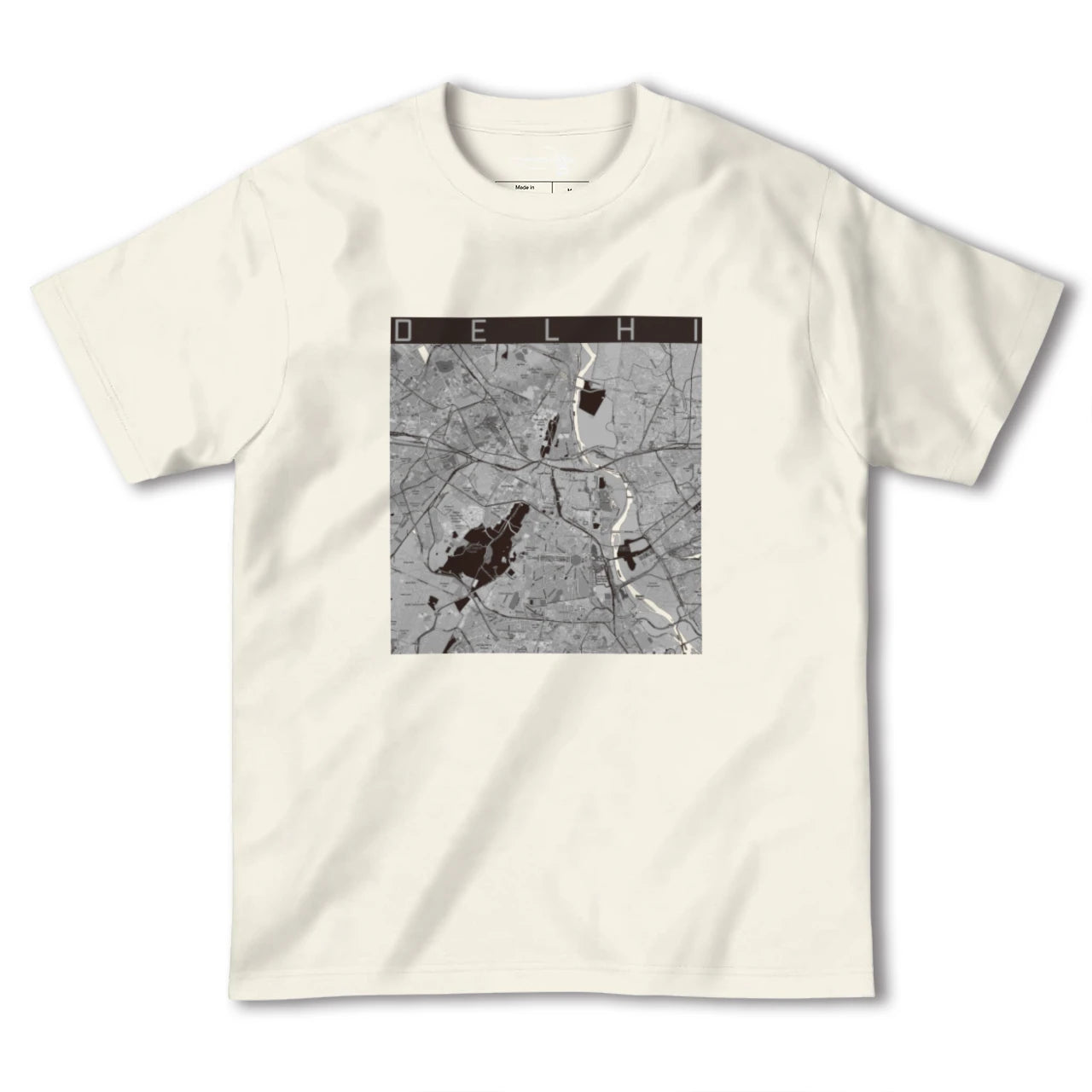【デリー(インド)】地図柄ヘビーウェイトTシャツ