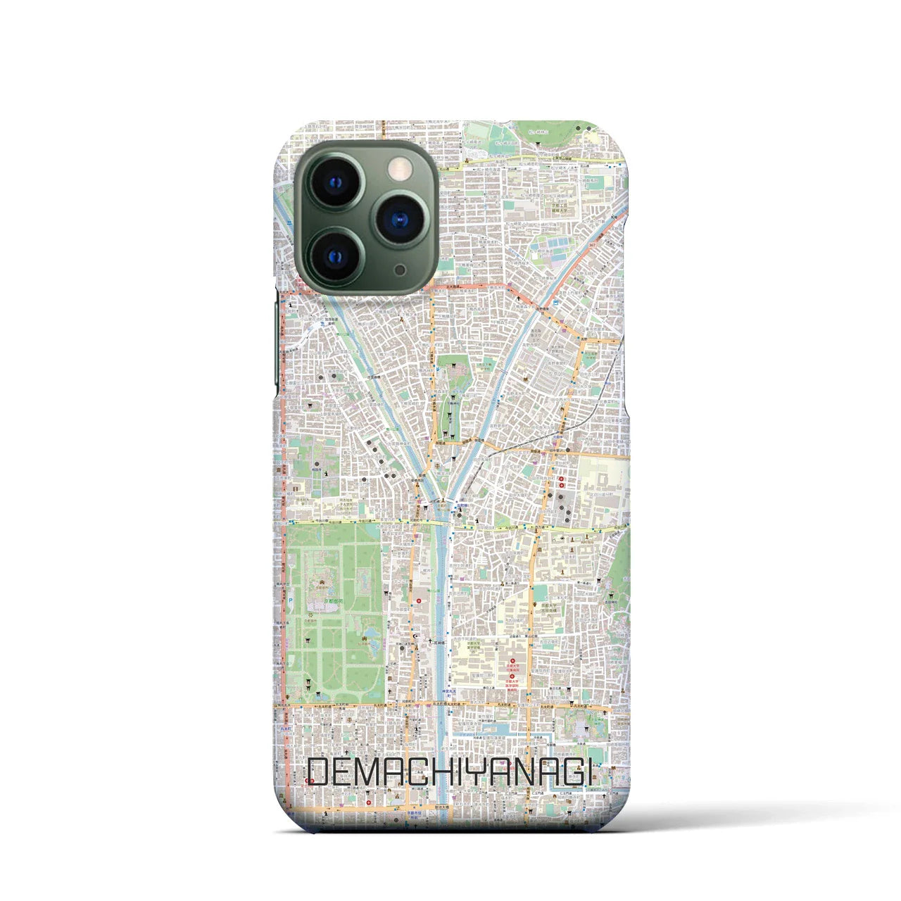 【出町柳(京都府)】地図柄iPhoneケース(バックカバータイプ)