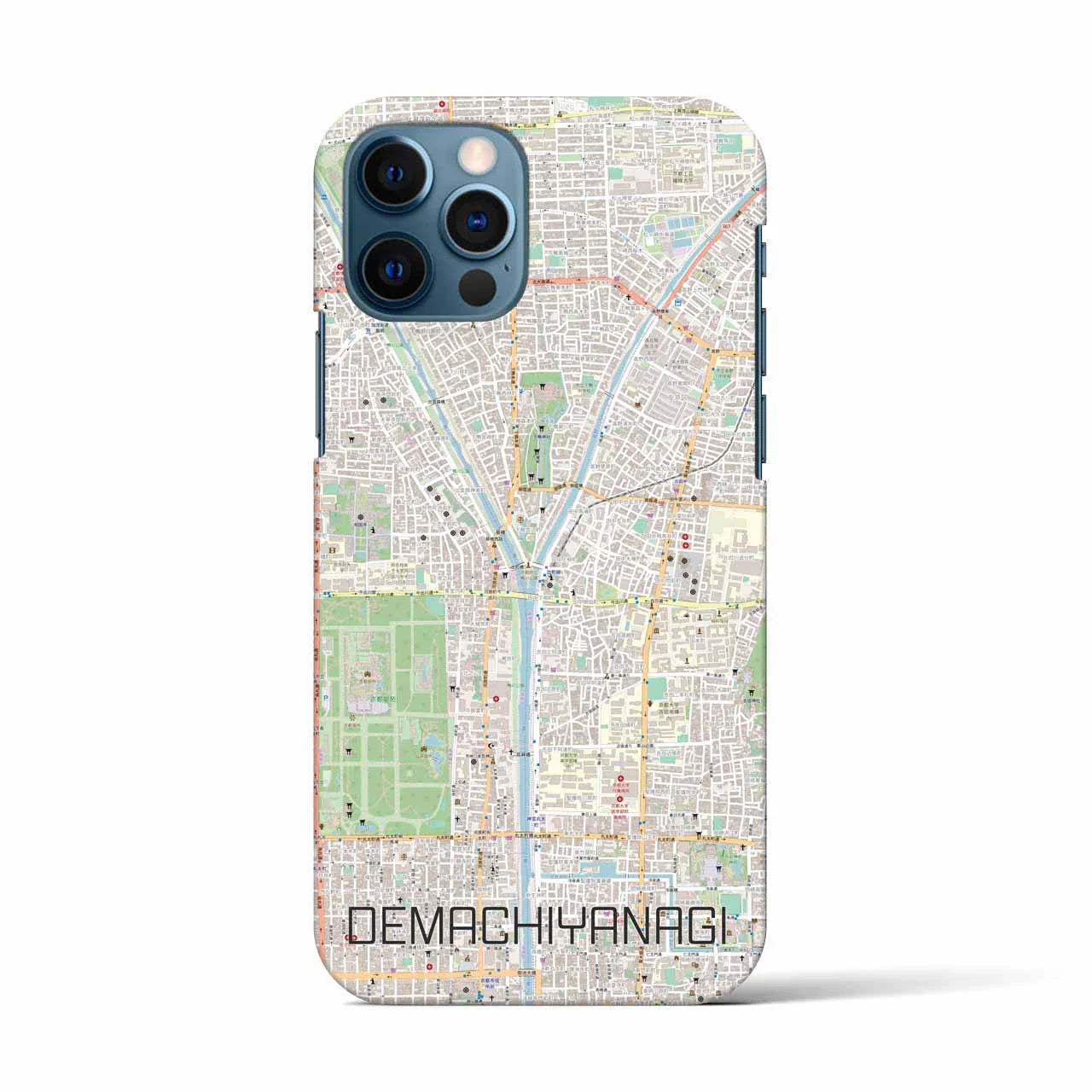 【出町柳(京都府)】地図柄iPhoneケース(バックカバータイプ)