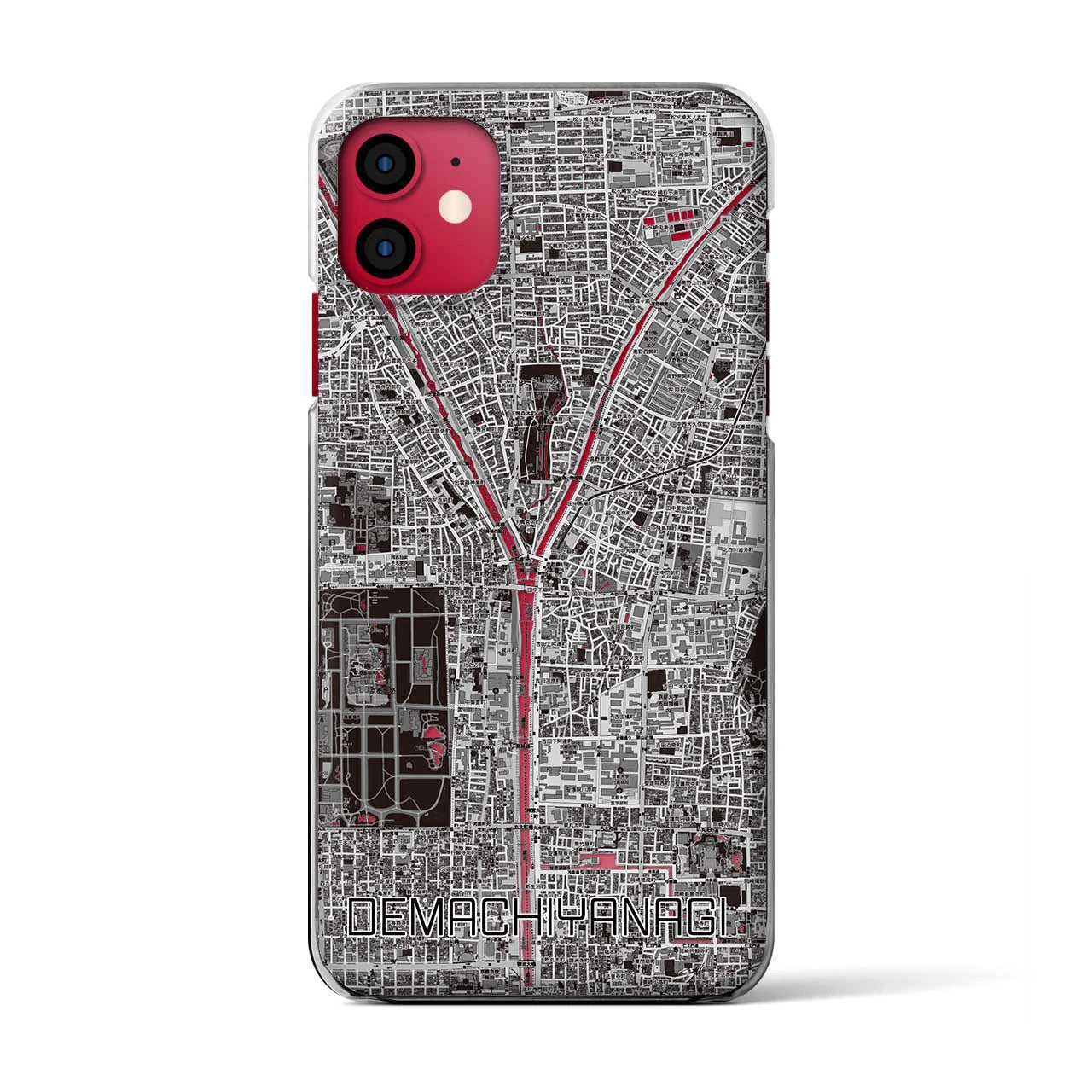 【出町柳(京都府)】地図柄iPhoneケース(クリアタイプ)