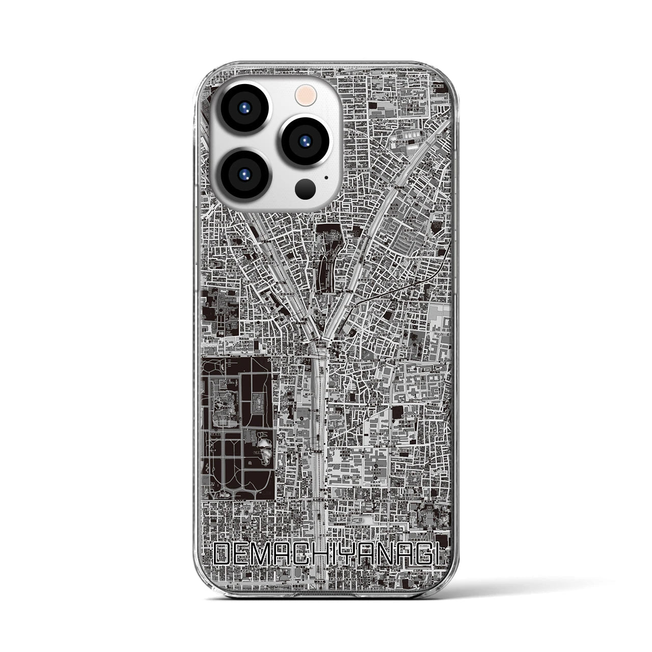 【出町柳(京都府)】地図柄iPhoneケース(クリアタイプ)