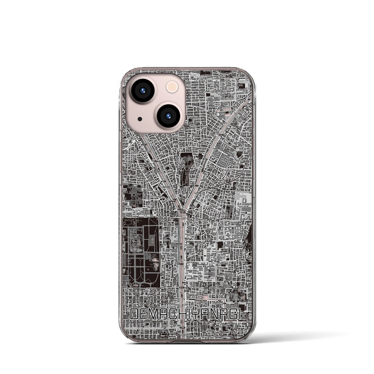 【出町柳(京都府)】地図柄iPhoneケース(クリアタイプ)