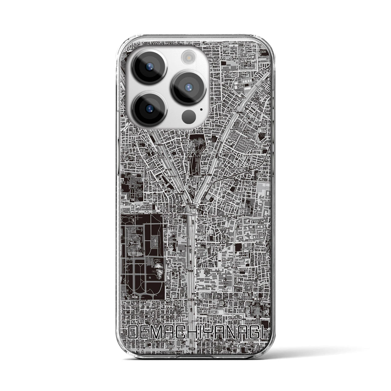 【出町柳(京都府)】地図柄iPhoneケース(クリアタイプ)