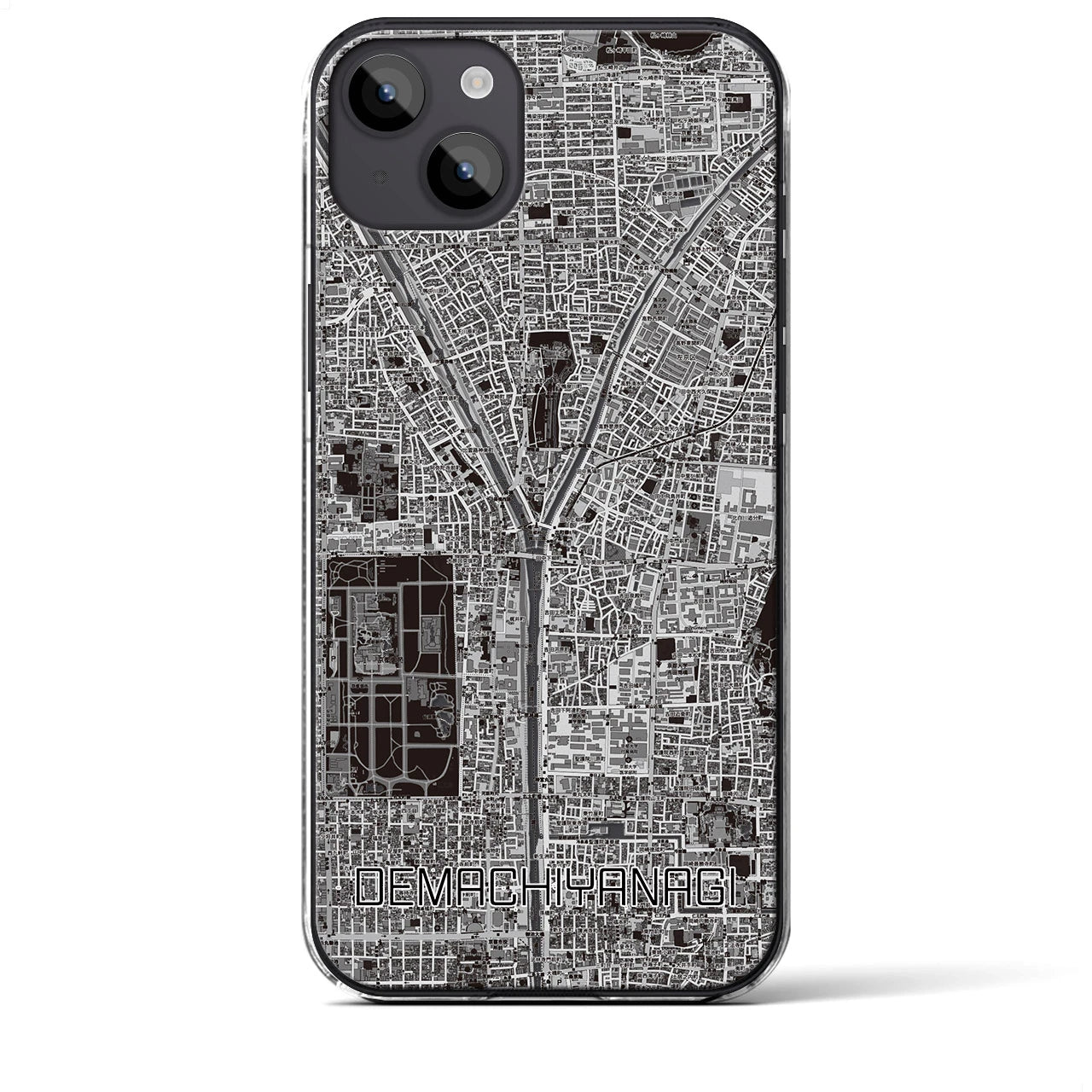 【出町柳(京都府)】地図柄iPhoneケース(クリアタイプ)